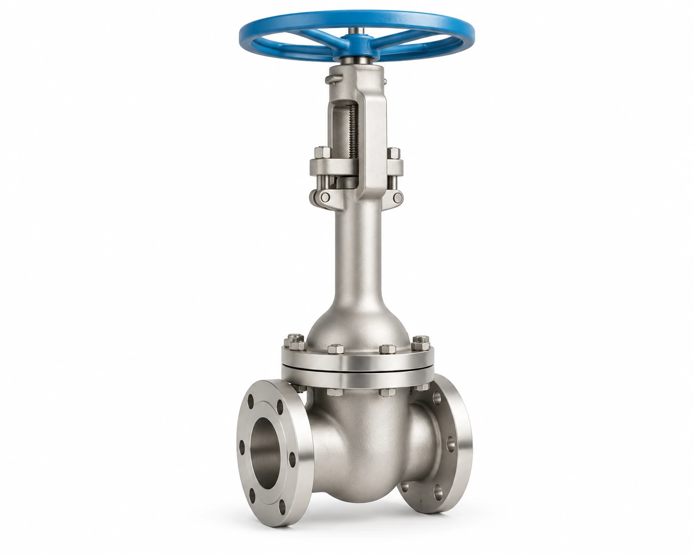 Cryogenic gate valve · CF8 · flanged — reference-based product illustration, Flanged